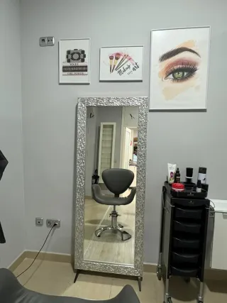 Espejo Decorativo Plateado Doble