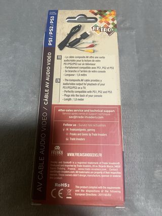 Cable AV para PS1/PS2/PS3 (1.8m)