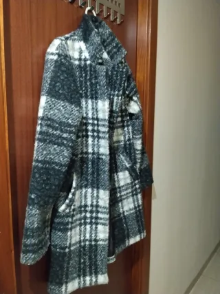 Chaquetón de cuadros mujer