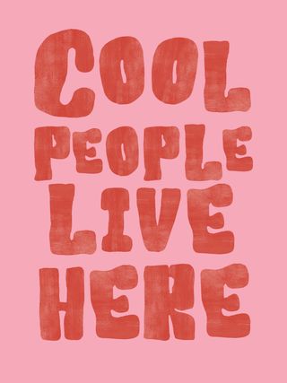 Quadro Cool People Rosa e Rosso