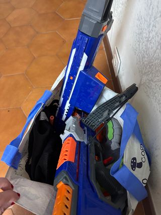 Lote 6 Nerf con chaleco y balas