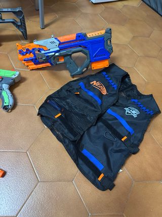 Lote 6 Nerf con chaleco y balas