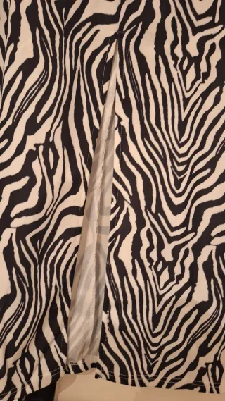 Falda larga estampada cebra