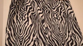 Falda larga estampada cebra