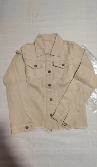 Chaqueta vaquera beige talla XS