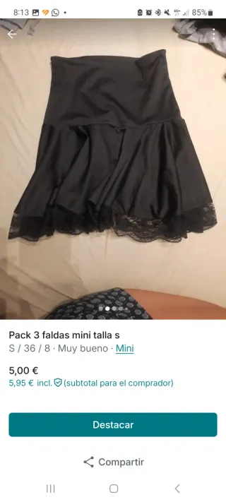 Regalo 3Sudadera Emo/Gótica 3 faldas 3 tops