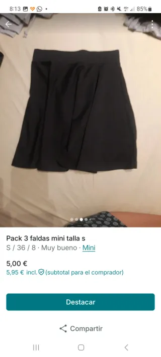 Regalo 3Sudadera Emo/Gótica 3 faldas 3 tops