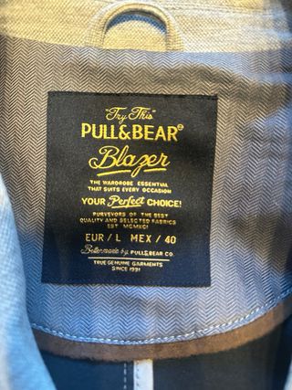 Chaqueta americana gris con coderas