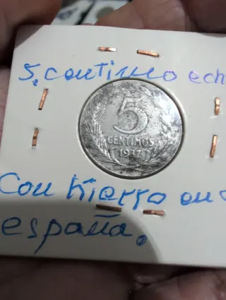 Moneda 5 céntimos España hierro