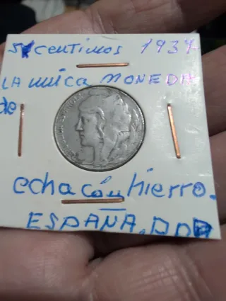 Moneda 5 céntimos España hierro