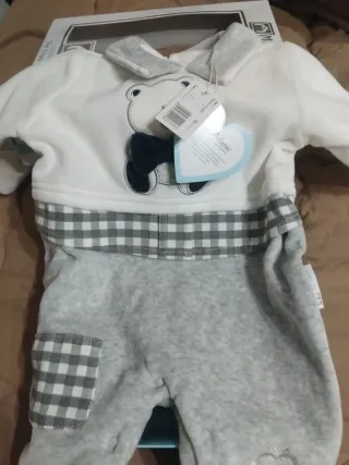 Tutina neonato ciniglia orsetto Melanie