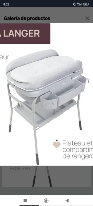 Bañera-cambiador Chicco con organizador