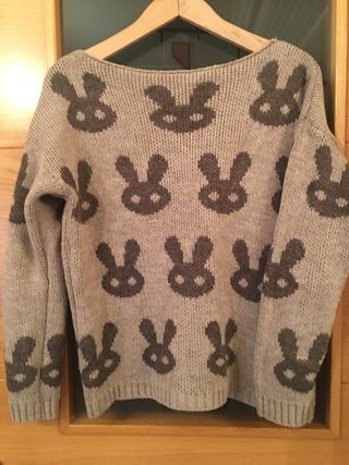 Jersey punto estampado conejos