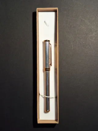 Penna Argento con dettagli oro
