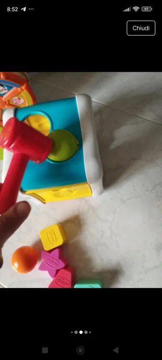 Lotto3pz:Fattoria parlante+cubo Chicco+ secchiello