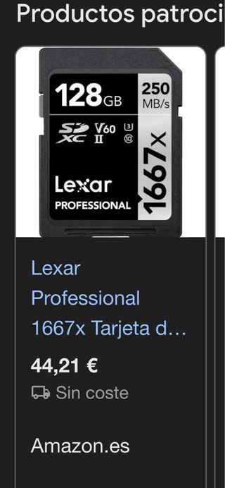Tarjeta Lexar Professional 128GB SDXC UHS-II