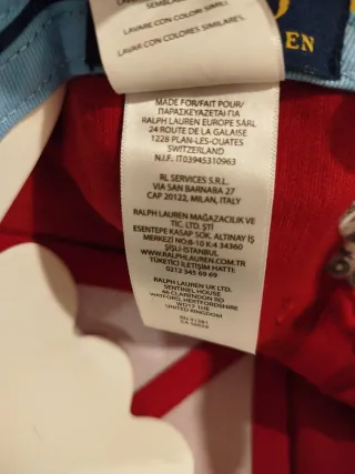 Gorra Roja Ralph Lauren Roja de Pana