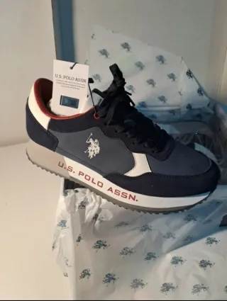 Zapatillas U.S. Polo Assn. Azul y Blanco