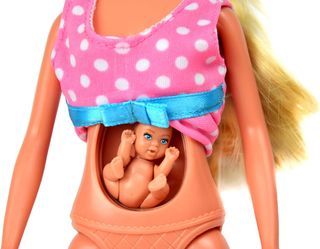 Muñeca Steffi embarazada con bebé y accesorios