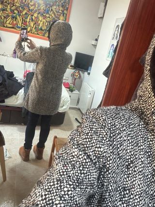 Abrigo Fórmula Joven Negro/Blanco Talla M