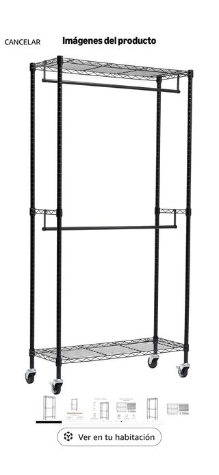 Perchero Metálico Negro Tipo Burro