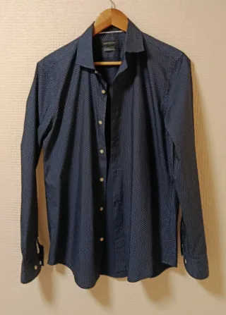 Camisa Cortefiel Azul Estampada