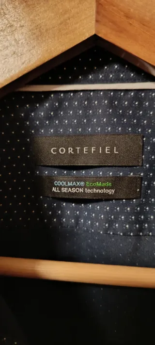 Camisa Cortefiel Azul Estampada