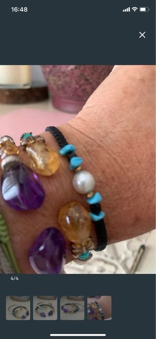 Pulsera Perla Cultivada Turquesas Ónix Oro