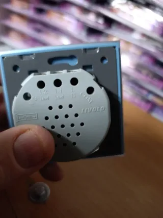 Interruptor Doble Cristal Azul LIVOLO