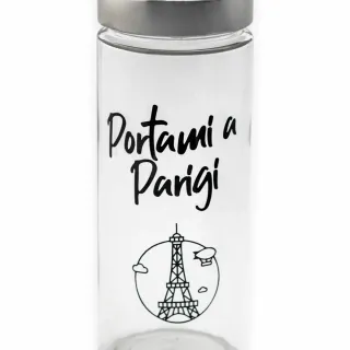 Salvadanaio in vetro Portami a Parigi