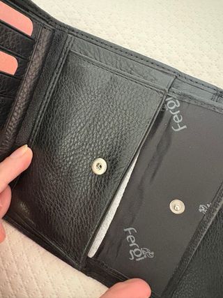 Portafoglio Fergi vera pelle nero