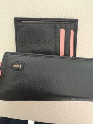 Portafoglio Fergi vera pelle nero