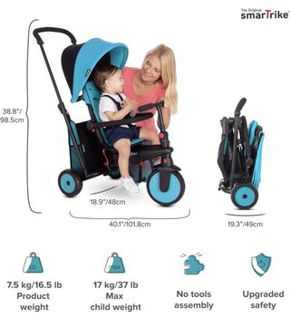 Triciclo Smartrike Azul Bebé