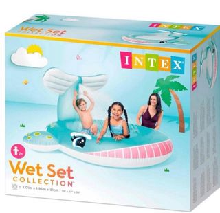 Piscina hinchable Ballena con aspersor