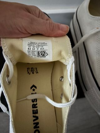 Converse All Star Blancas plataforma Talla 37