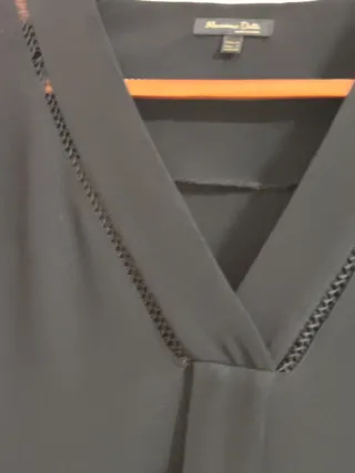 Vestido negro Massimo Dutti Talla XS