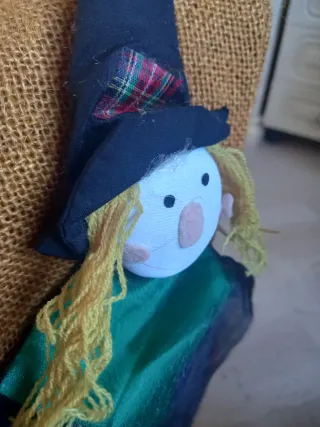 Calza Decorativa Strega Tessuto