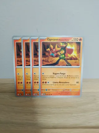 Pokémon Playset x4 Ogerpon Máscara Horno