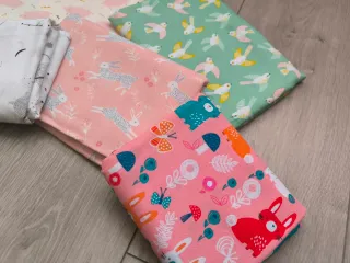 Lote telas infantiles algodón (5 piezas)