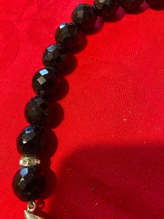 Collana girocollo vintage anni 80 nero e argento