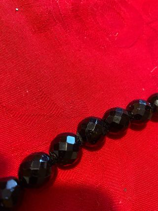 Collana girocollo vintage anni 80 nero e argento