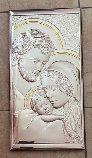 Quadro Sacra Famiglia Argento