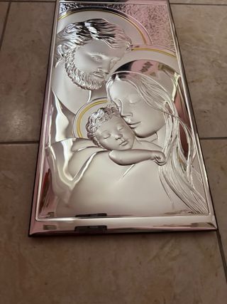 Quadro Sacra Famiglia Argento