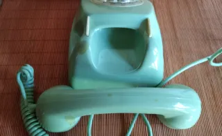 Teléfono fijo con dial giratorio telefonica .