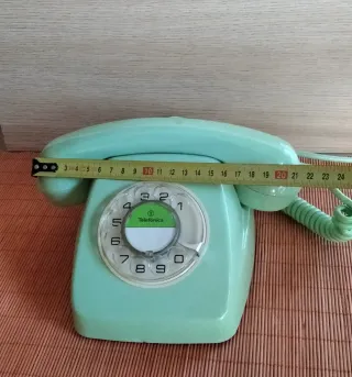 Teléfono fijo con dial giratorio telefonica .