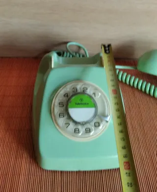 Teléfono fijo con dial giratorio telefonica .