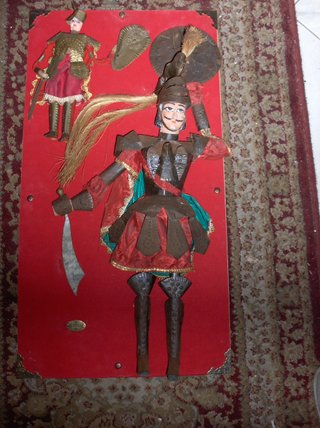 Coppia Pupi Siciliani Antichi Originali Collezione
