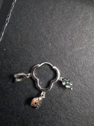 Pendientes Plata S925 con Dijes