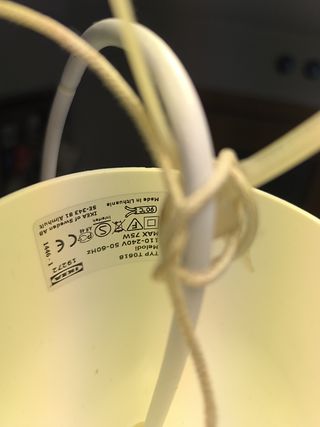 Lámpara colgante Ikea campana blanca diam38 alto38