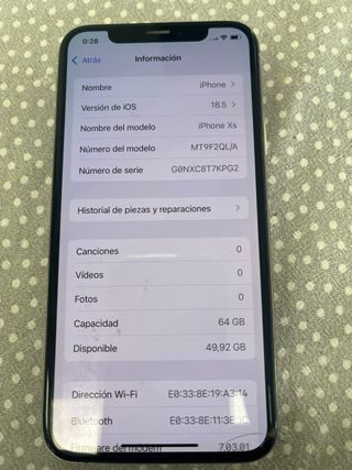 iPhone XS Bianco 64GB